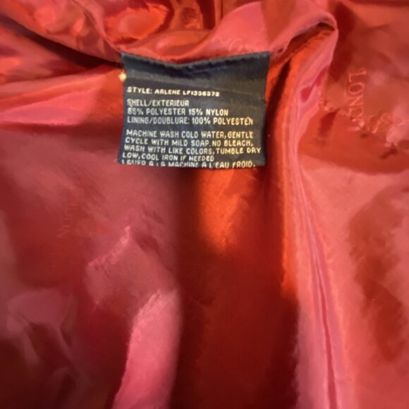 Red Arlene Style London Fog Women’s Coat – Size L - Picture 5 of 5